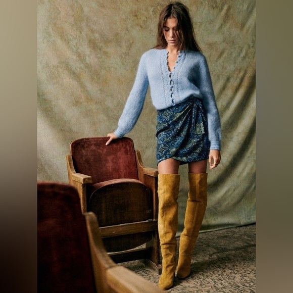 Sezane Arnold Cardigan, Sky Blue, M - Picture 3 of 8